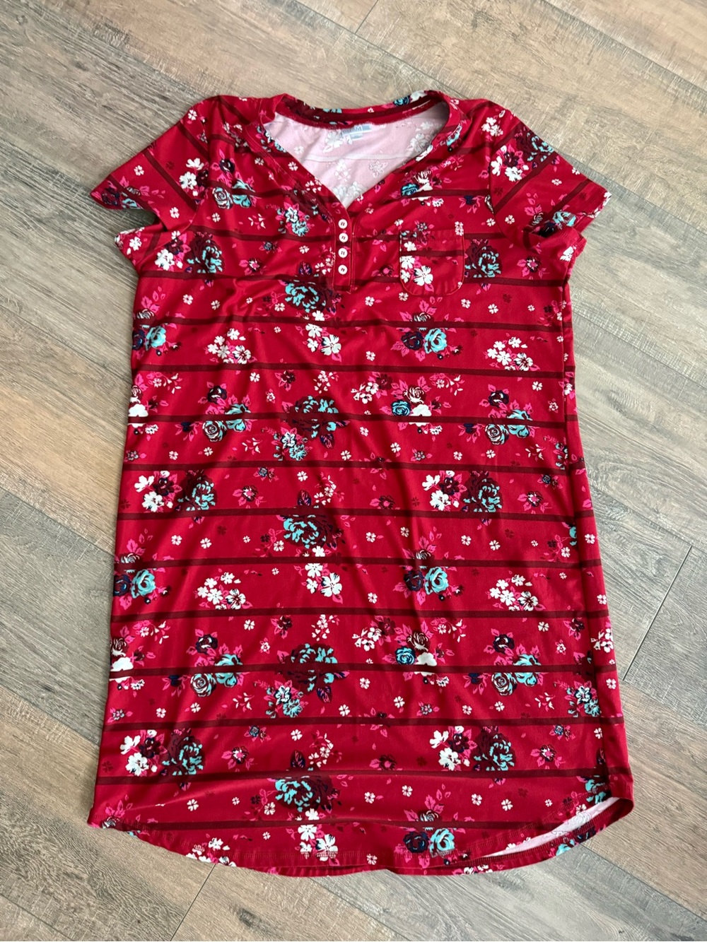 LuLaRoe Red Floral Nightshirt